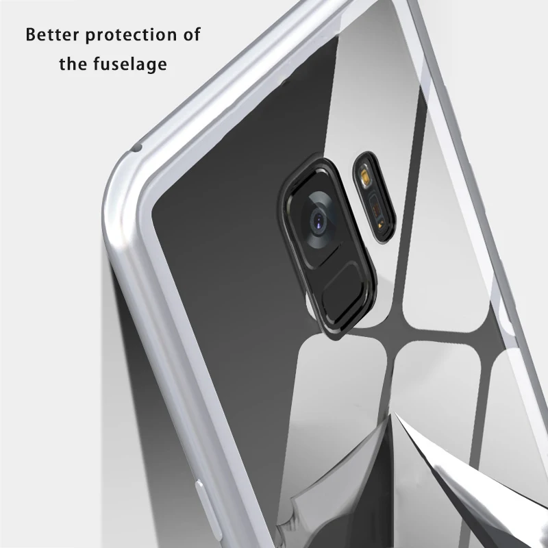 Магнитный чехол с полным покрытием корпуса для Samsung Galaxy S10 Plus 360 бампер задняя