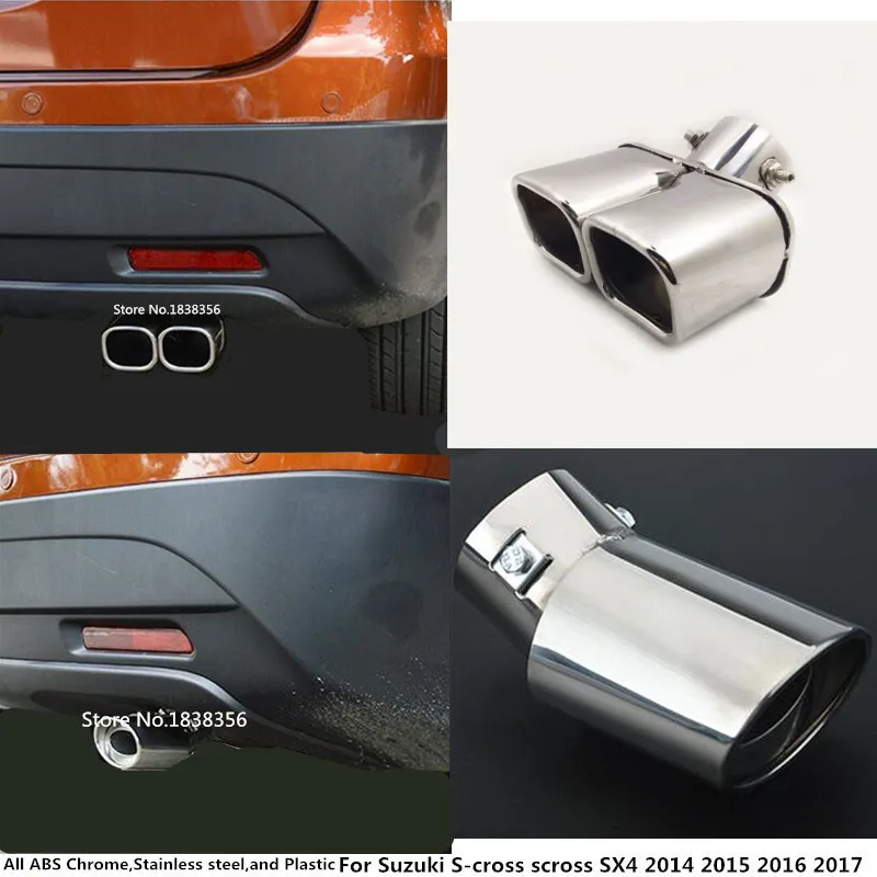 Выхлопная труба для Suzuki S cross scross SX4 2014 2015 2016 2017|exhaust trim|for suzukistainless steel trims |