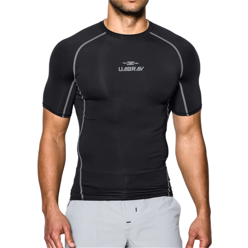 Профессиональная быстросохнущая компрессионная Мужская футболка для