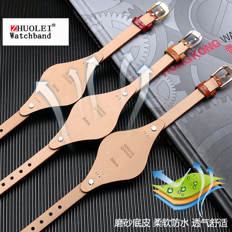 high quality genuine leather watchbands for fossil ES3077 ES2830 ES3262 ES3060 Stylish women's watch straps Small bracelet