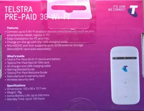 TELSTRA 3G Wifi модем MF65 беспроводной портативный подключение 5 устройств белый|wifi modem|3g