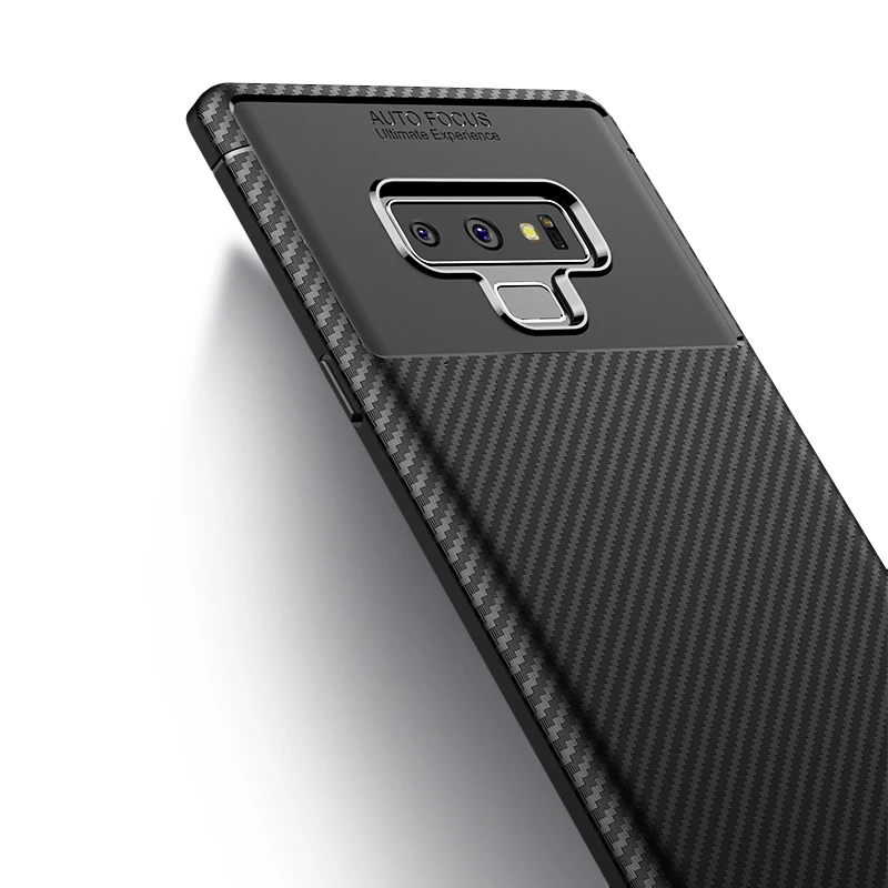 IPAKY Case for Samsung Note 9 Carbon Fiber Texture Soft TPU Heat Dissipation Back Cover Shell Galaxy |