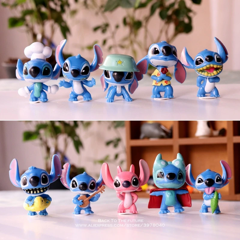 Фигурка Disney Lilo & Stitch 5 см 10 шт./компл. статуэтка осанки игрушка модель для детей