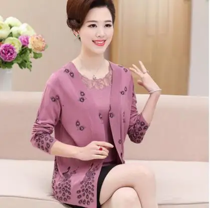 Clobee Весна Осень Дамы размера плюс blusa tricot Женский вязаный комплект из двух частей свитер женский длинный рукав кардиган Топ S165