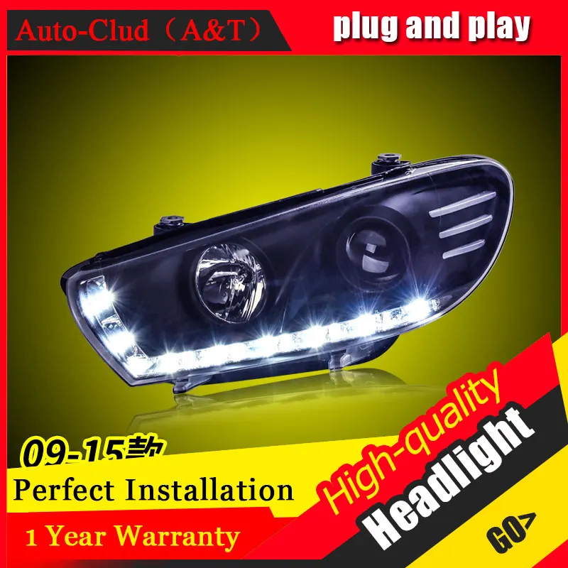 Авто Clud автомобильный Стайлинг для VW Scirocco фары 09-15 головная лампа СИД DRL Передняя