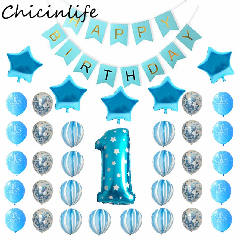Chicinlife украшение для первого дня рождения баннер мальчиков и девочек на первый