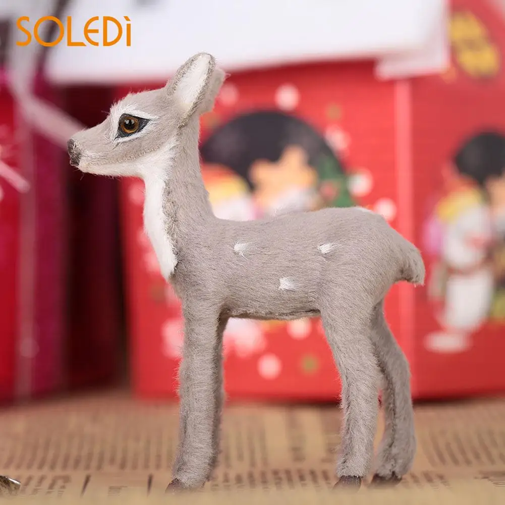 Из плюша и пластика 2 размера стоящий Рождественский лось имитация