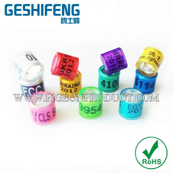 Бесплатная доставка 100 шт на заказ с флагом голубиное кольцо для голубиных