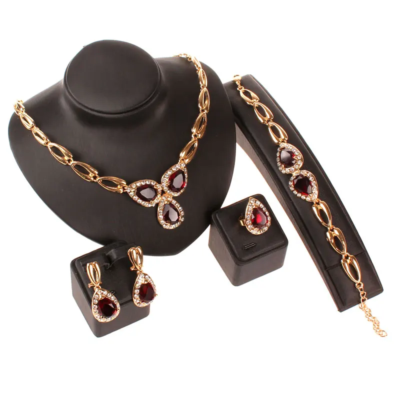 Комплект из колье серёг и кольца с австрийскими кристаллами|fine jewelry set|jewelry setsearrings