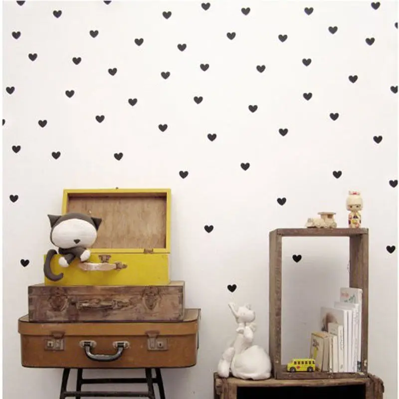 2018 Новинка Лидер продаж С принтом сердце Любовь съемные настенные