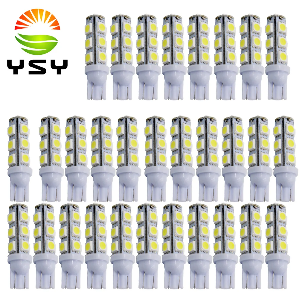 YSY 30X T10 W5W Светодиодная лампа 13 SMD LED белый синий красный желтый зеленый 5050 194 168