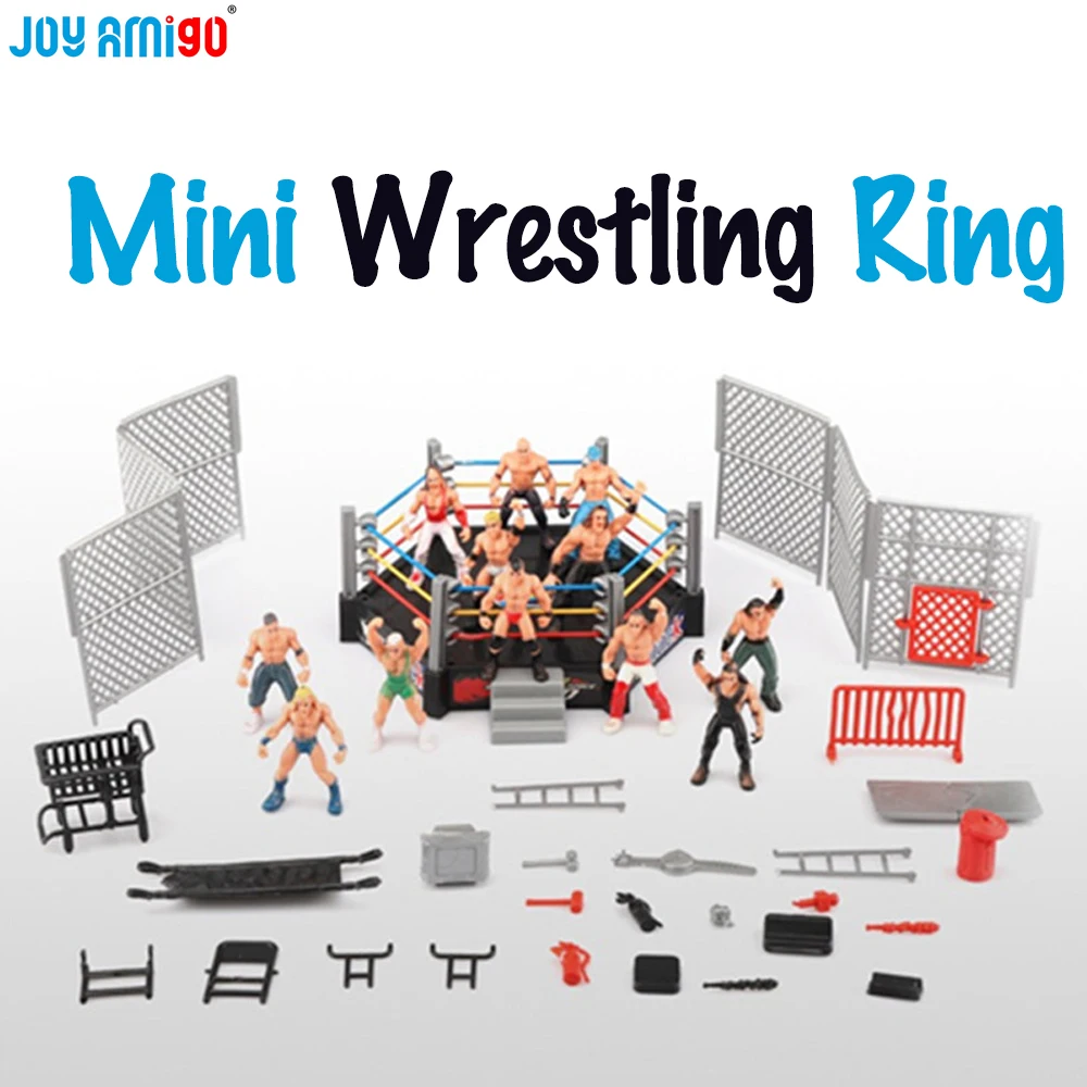Набор мини фигурок и аксессуаров для борьбы мальчиков 12 игроков|wrestling ring|action figure