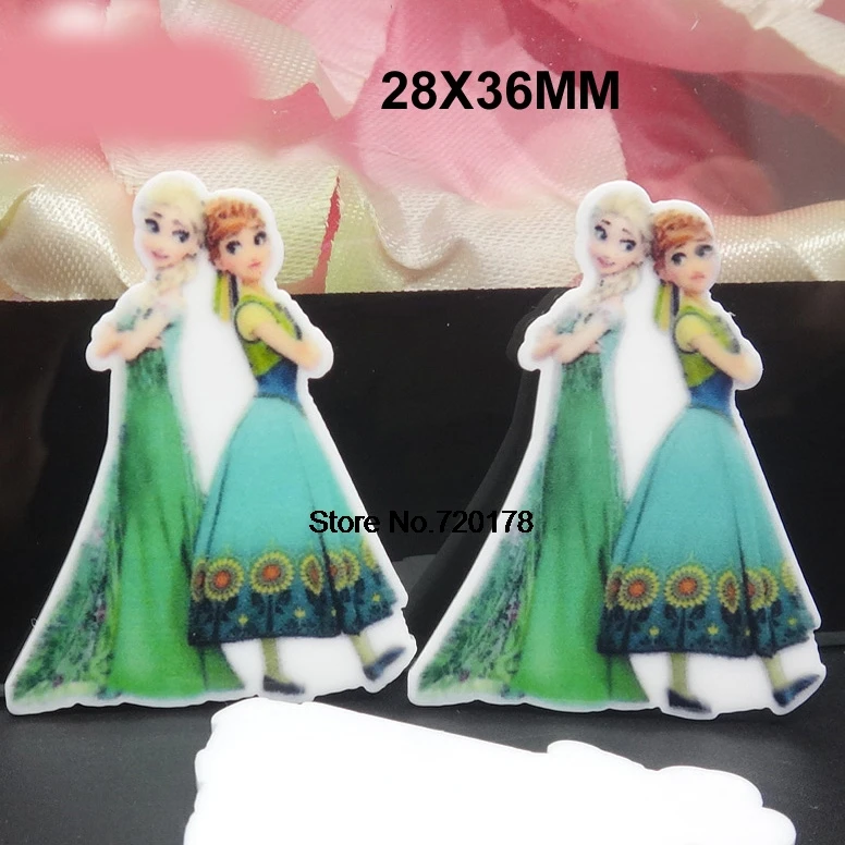 391 30 шт/50 шт мультфильм сестры принцессы плоское украшение из смолы с плоской задней поверхностью персонаж фильма DIY ремесло поставки JOR40 - Цвет: 391