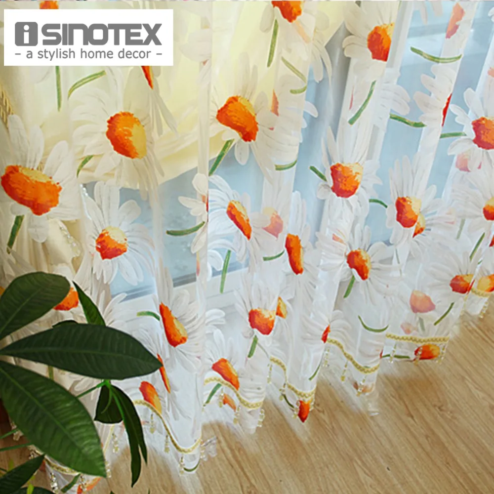 1 шт. дейзи пастырской занавес готовые гостиная подтягивающие французский окно