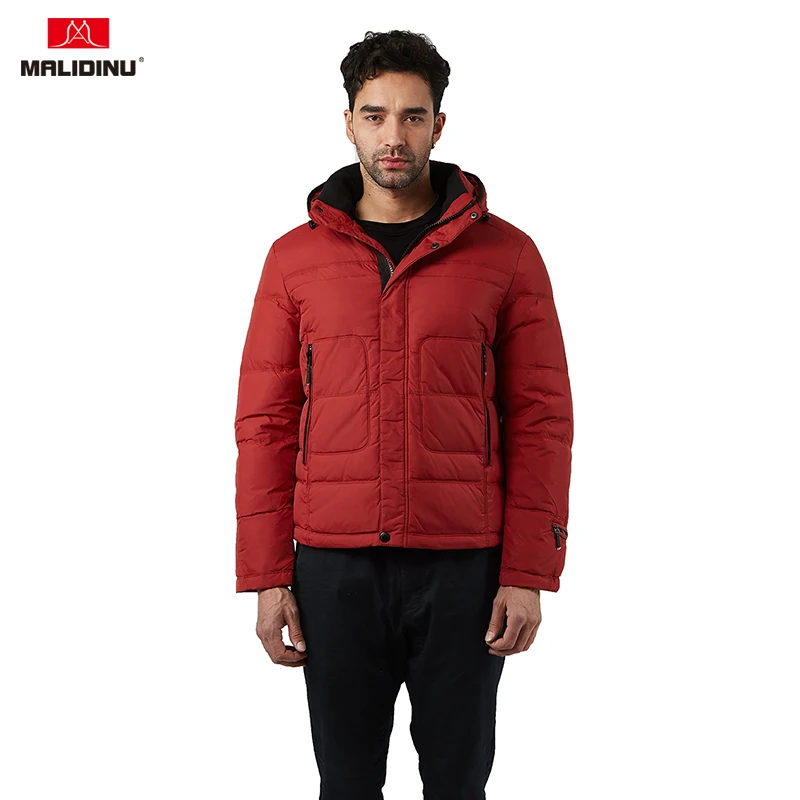 MALIDINU 2022 Men Down Jacket Brand Winter Down Coat Hooded Duck Down Jacket Men Winter Jacket Russian Size Men Fashions -30C
