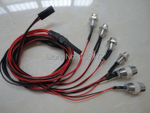 

Ewellsold 1/10 R/C Car flashing lights/rc car Led lights set/lamps system 6 lights/set