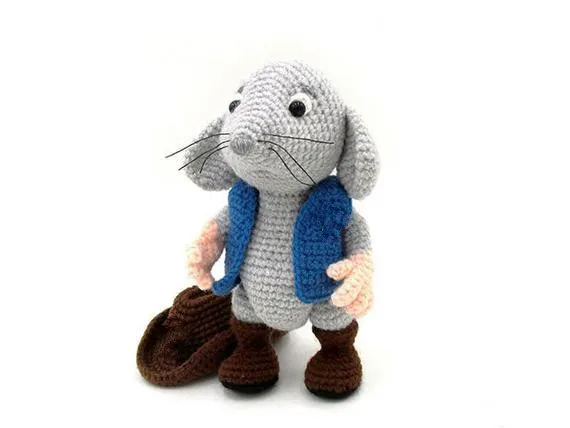 Вязание крючком игрушки амигуруми мышь номер модели b0130