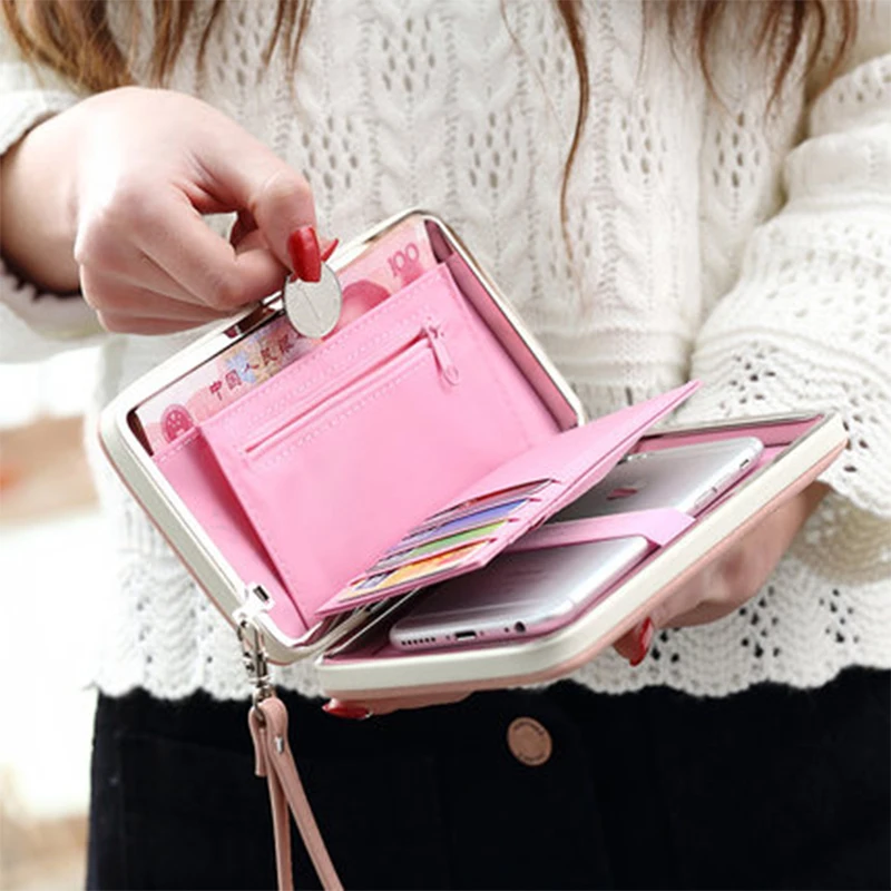 Модный женский кошелек с мультипликационным рисунком 2021 вместительный Дамский