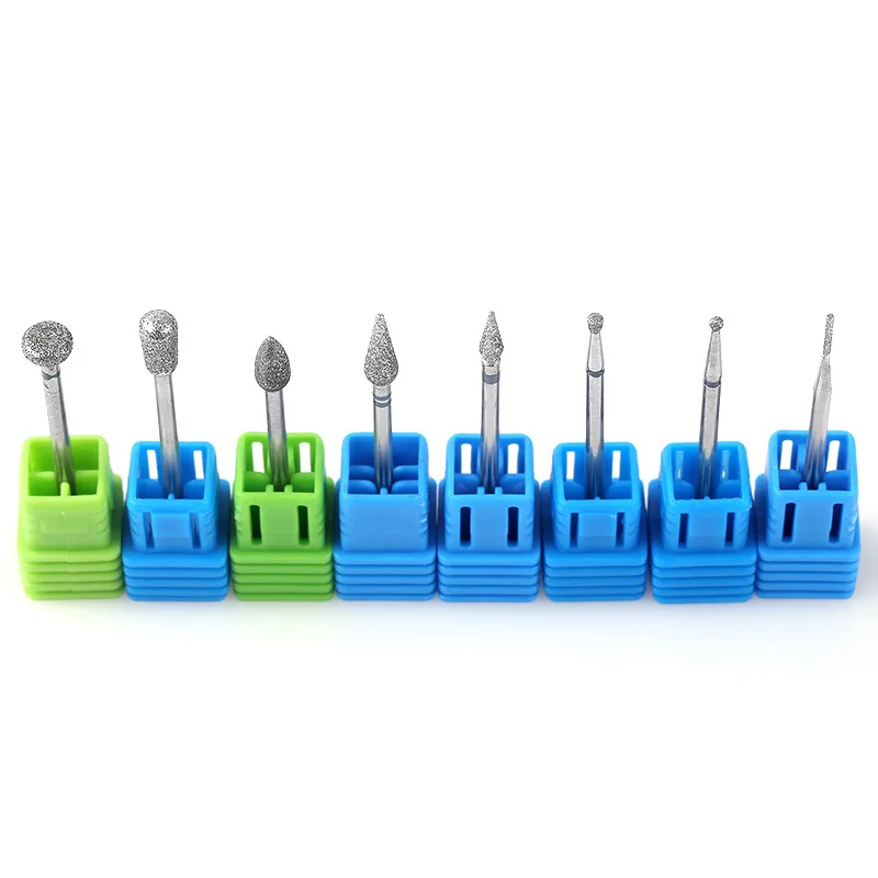 Blueness 8 Style Diamond Nail Drill Bits Tools Electric Milling Cutter Manicure Accessories | Красота и здоровье