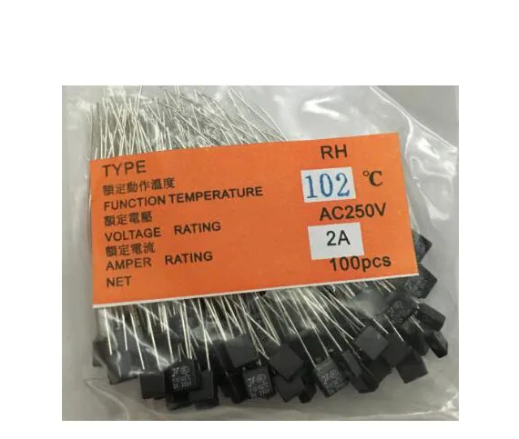 100 шт./лот Новый Fuses102 RH102 130 градусов тепловой предохранитель 2А 250В|thermal fuse 2a|thermal