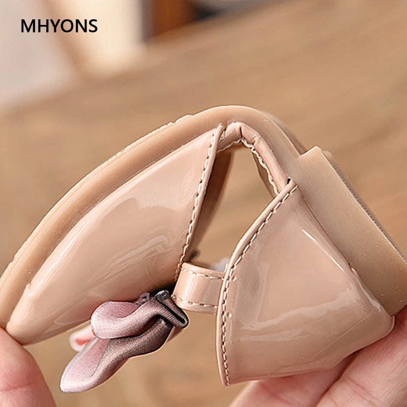 Вечерние 2019 Новая женская кожаная обувь для девочек платье принцессы с бантом