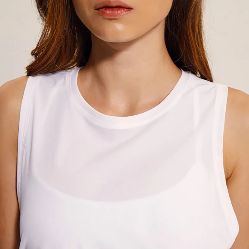 Женский топ майка для йоги с милым галстуком на спине быстросохнущая