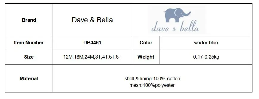 Dave bella/милое летнее платье для малышей платье феи для девочек Детская эксклюзивная одежда короткое платье для девочек летнее платье DB3461