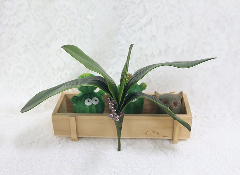 1 шт настоящий на ощупь фаленопсис искусственное растение с листьями DIY декоративные цветы вспомогательный материал для цветочного оформления листья орхидеи