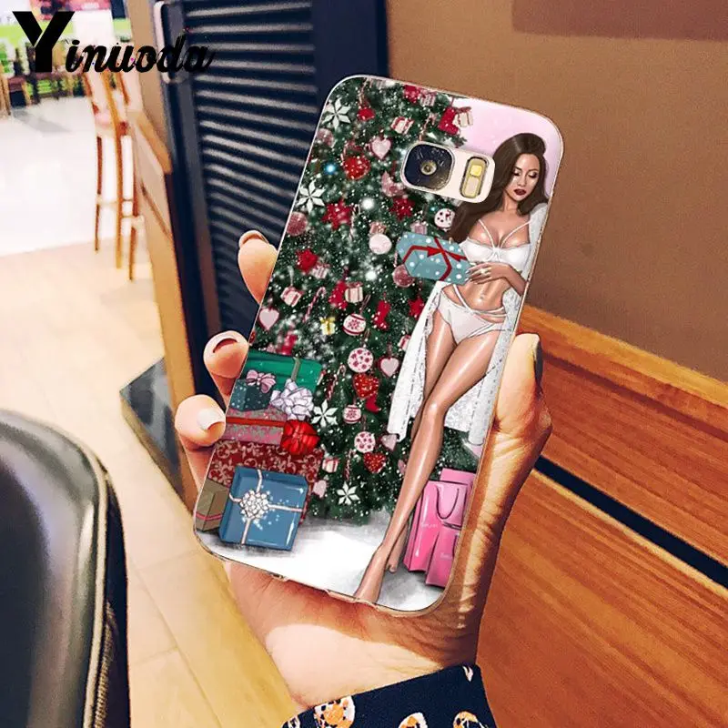A11 Yinuoda VOGUE Рождественская Принцесса Девушка женский Босс кофе чехол для телефона для samsung S5 S6 S6 edge S6edge Plus S7 S8 S9 Plus чехол - Цвет: A11
