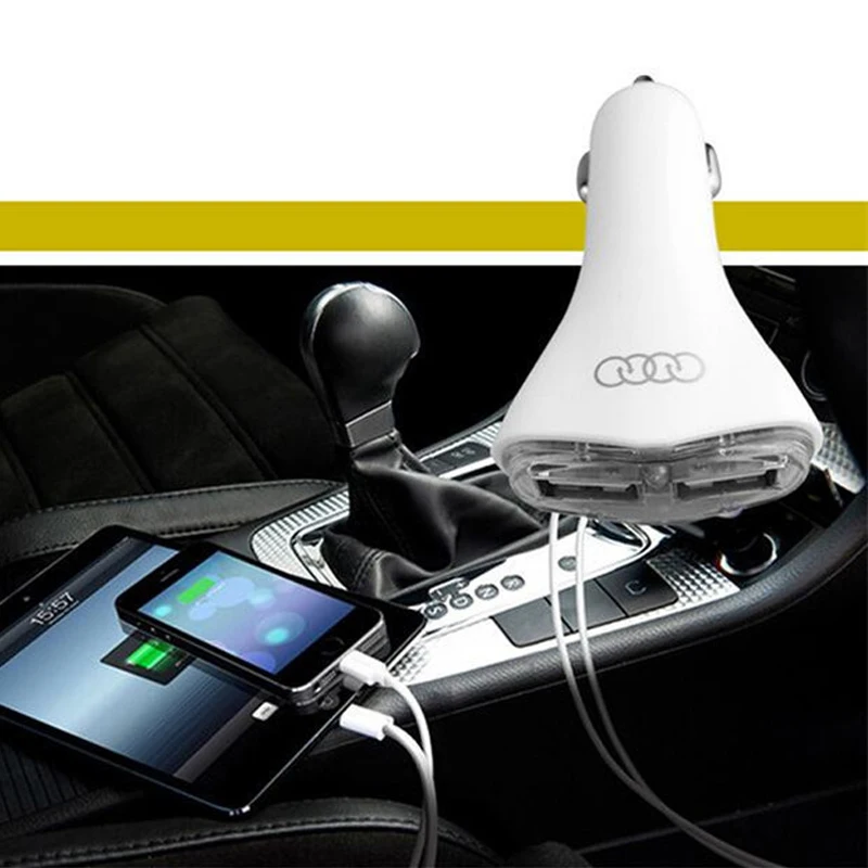 Лучший мини двойной Переходник USB для зарядки в машине Быстрая зарядка 12В 24В Android