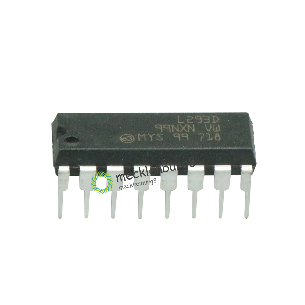 5 шт. L293 L293D DIP DIP16 16 IC драйвер двигателя Чип Номинальный PusH Pull 4 четырехканальный