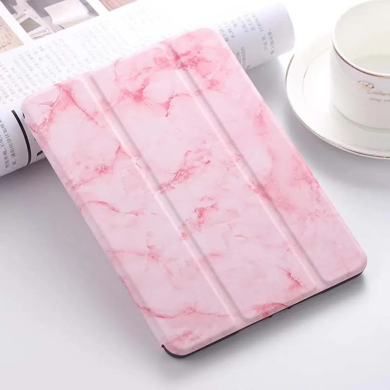Rose Pink Мраморный зернистый чехол для iPad air 3 Pro 10," искусственная кожа+ мягкий термополиуретан карандаш подставка для ручки 3 уровня Смарт Стенд противоударный чехол - Цвет: Rose Pink