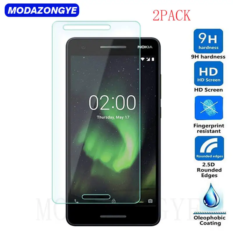 Закаленное стекло для Nokia 2 1 шт. защитная пленка экрана 2018 TA 1080 1092 стеклянная 2.5D 9H|Защитные стёкла и плёнки