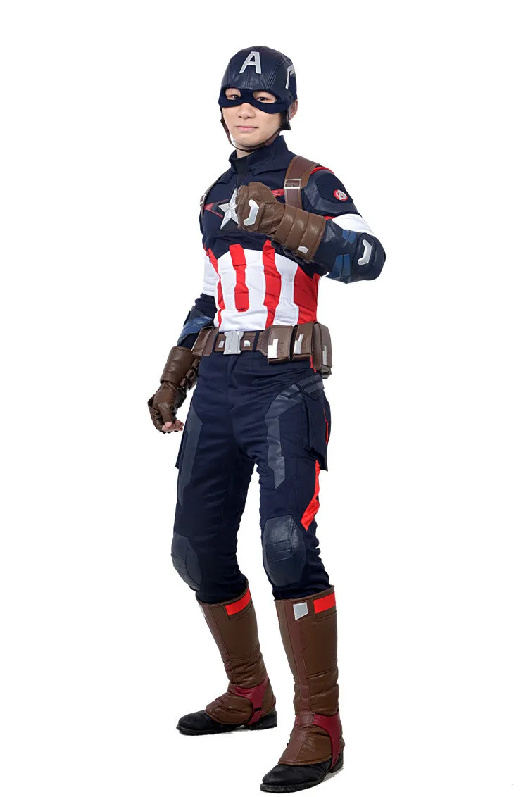 Newest Marvel movie costume age of Ultron Costume Captain America Cosplay Steve Rogers Superhero for men | Тематическая одежда и