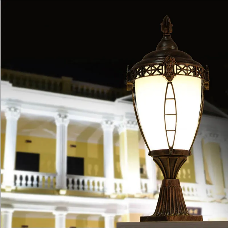 Европейская Водонепроницаемая наружная лампа столбик забора двора комьюнити E27
