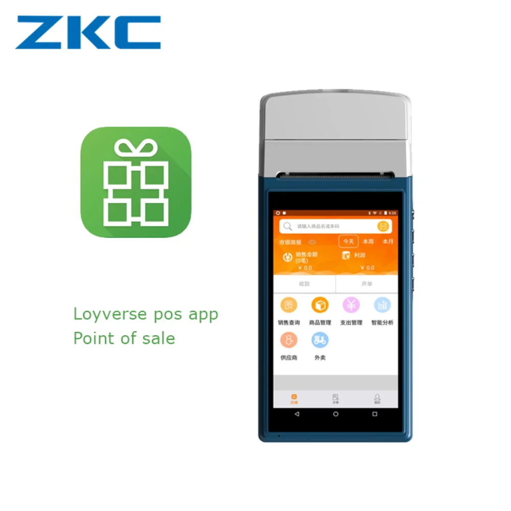 Новейший 5 дюймовый высококачественный ручной Android терминал с принтером сканер