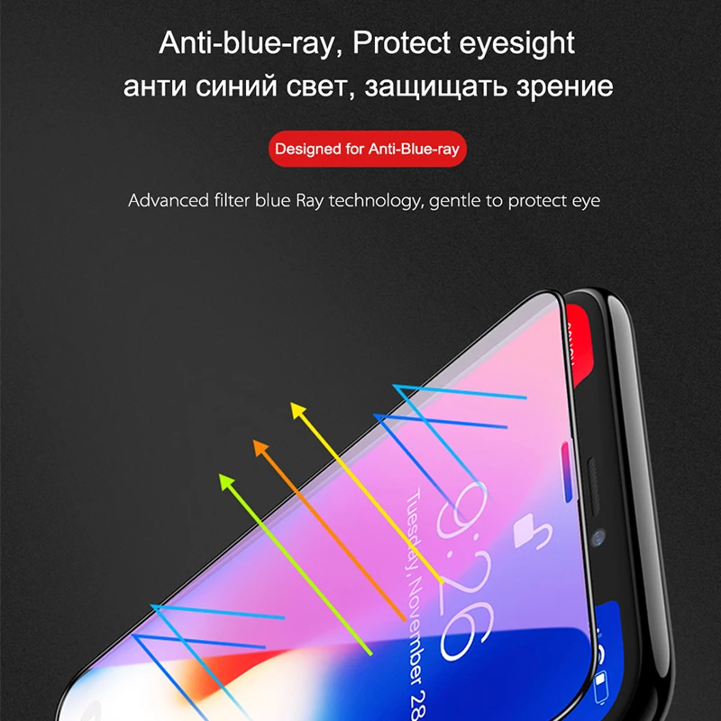 9D полное покрытие закаленное стекло для iPhone X XS 0 25 мм 3D Защита экрана 11 Pro Защитная