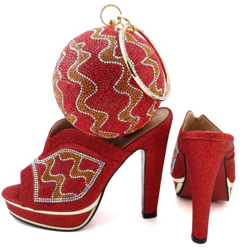 2017 Новый Женский Насосы Итальянской Обуви И Сумках Набор Африканская Свадьба и