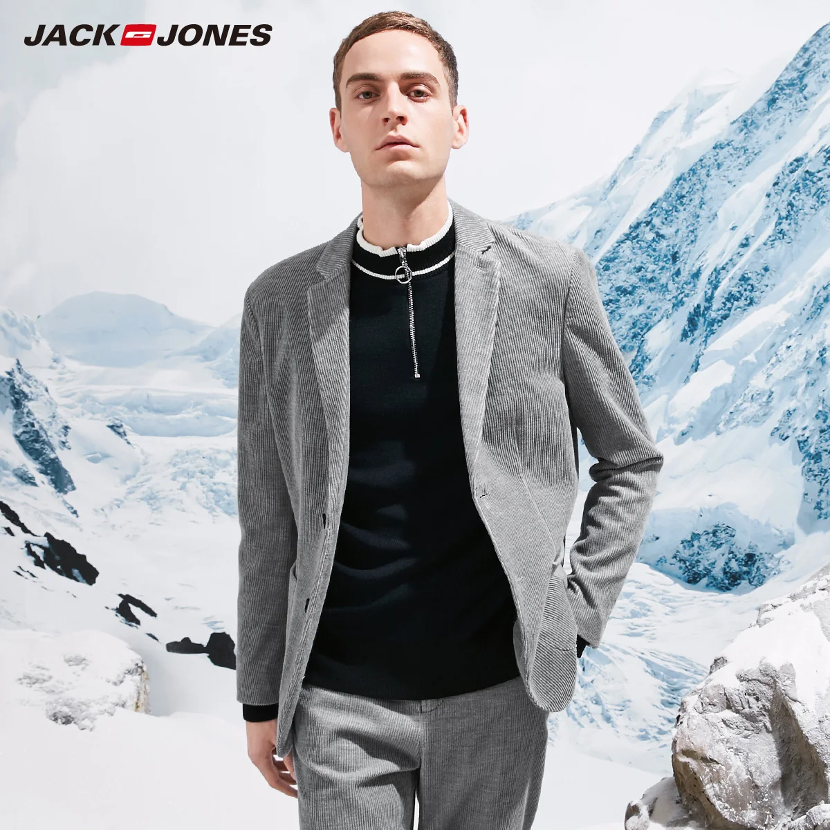 JackJones мужской вельвет для отдыха в британском стиле повседневный приталенный