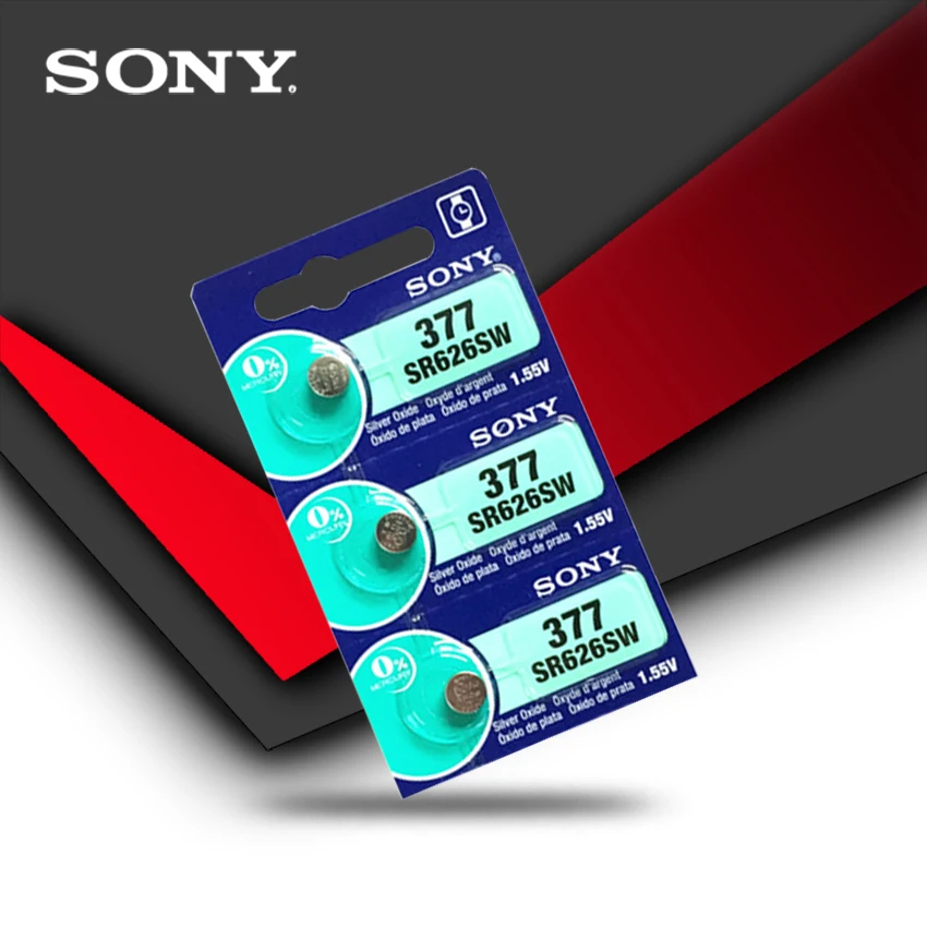 10 шт. Новинка sony 377 SR626SW SR626 AG4 1,55 в оксид серебра часы батарея SR626SW 377 Кнопка монетница Сделано в Японии