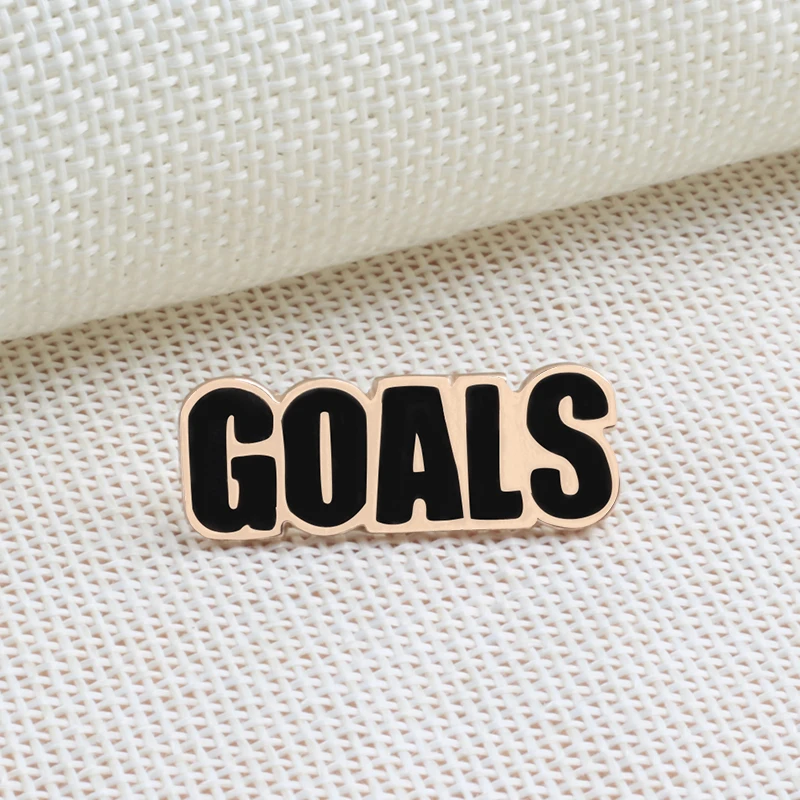 Модные броши с надписью Love Cool Goal простая металлическая пряжка эмалированные