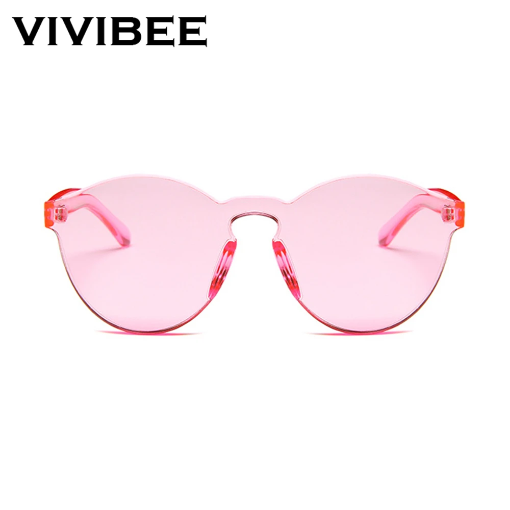 Женские квадратные очки VIVIBEE оранжевые солнцезащитные без оправы с градиентными