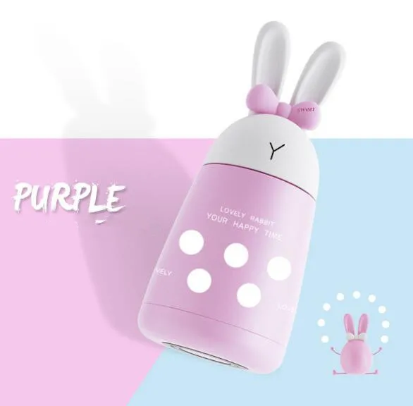 purple Волшебный Банни 300 мл мультфильм термос Вакуумная чашка из нержавеющей стали Вакуумная бутылка Термокружка изолированный стакан - Цвет: purple