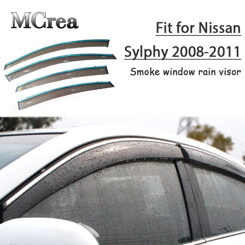 4 шт. защитный козырек от дыма и дождя для Nissan Sylphy 2008 2009 2010 2011|Уплотнители авто| |
