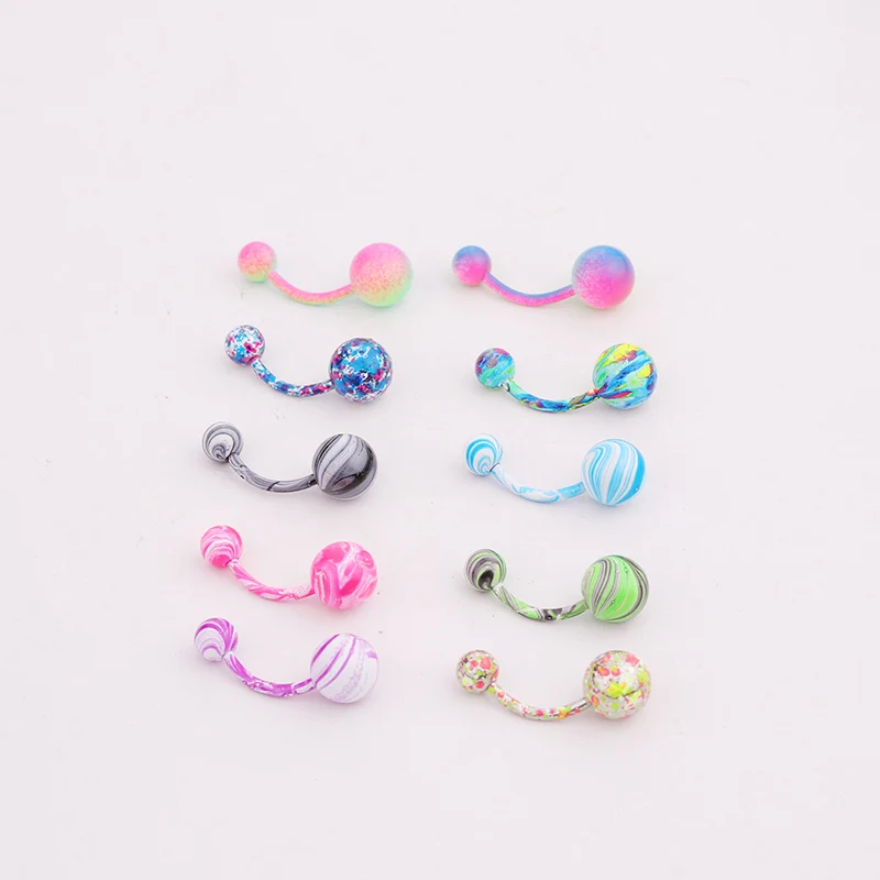 Набор украшений для пирсинга 1 шт. в форме сердца и кругов из нержавеющей стали