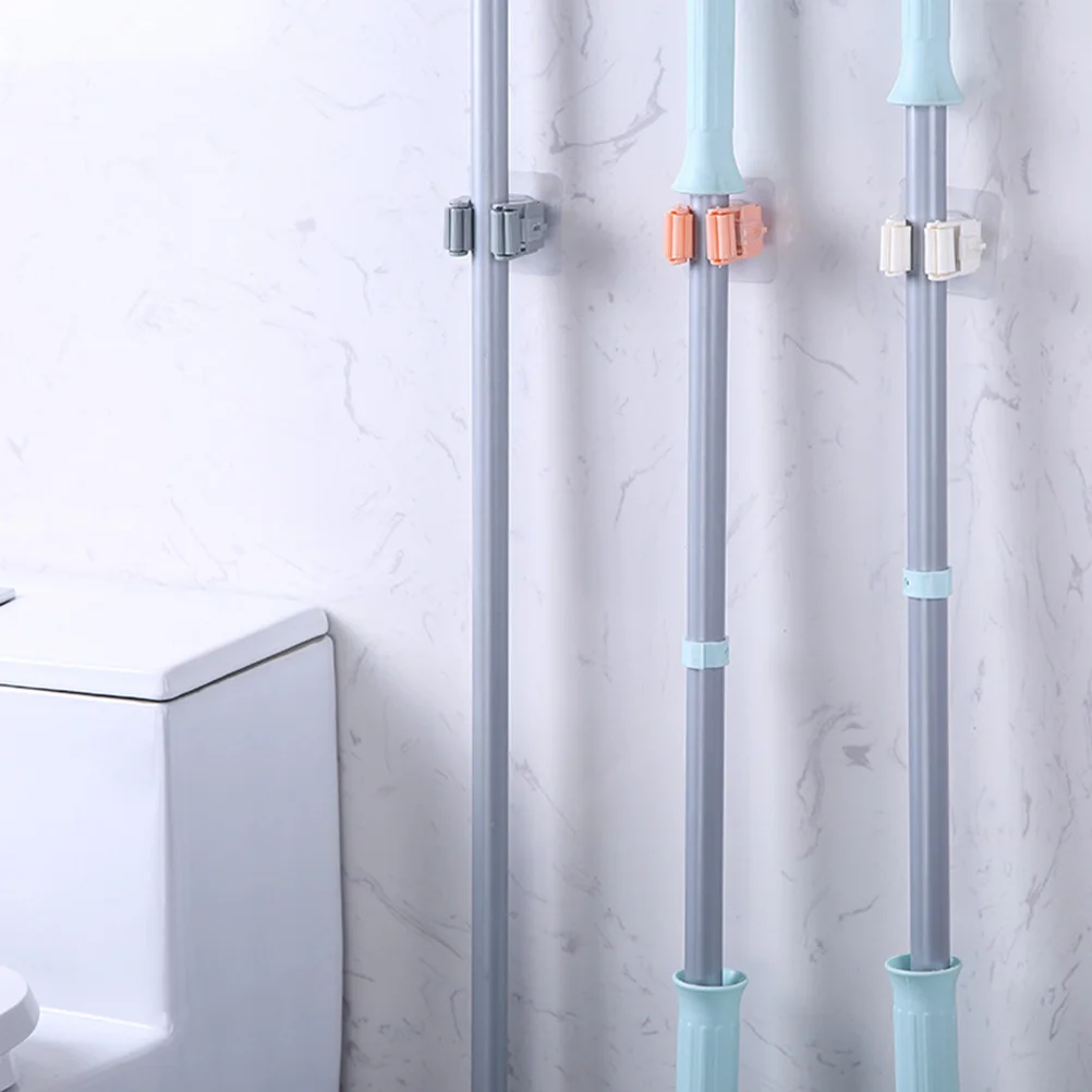

1PC Bathroom Hook Wall Seamless Mop and Broom Grippers Hook Hangers Holder for Bathroom Kitchen