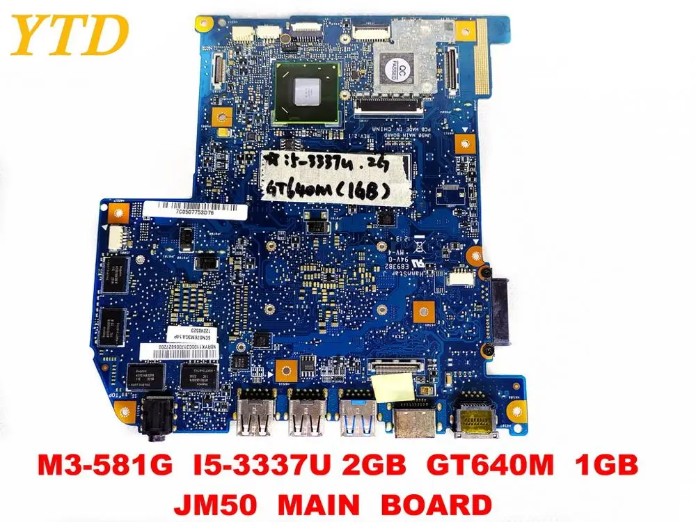 Оригинальный Для ACER M3 581G Материнская плата ноутбука I5 3337U 2 Гб GT640M 1 ГБ JM50 основная