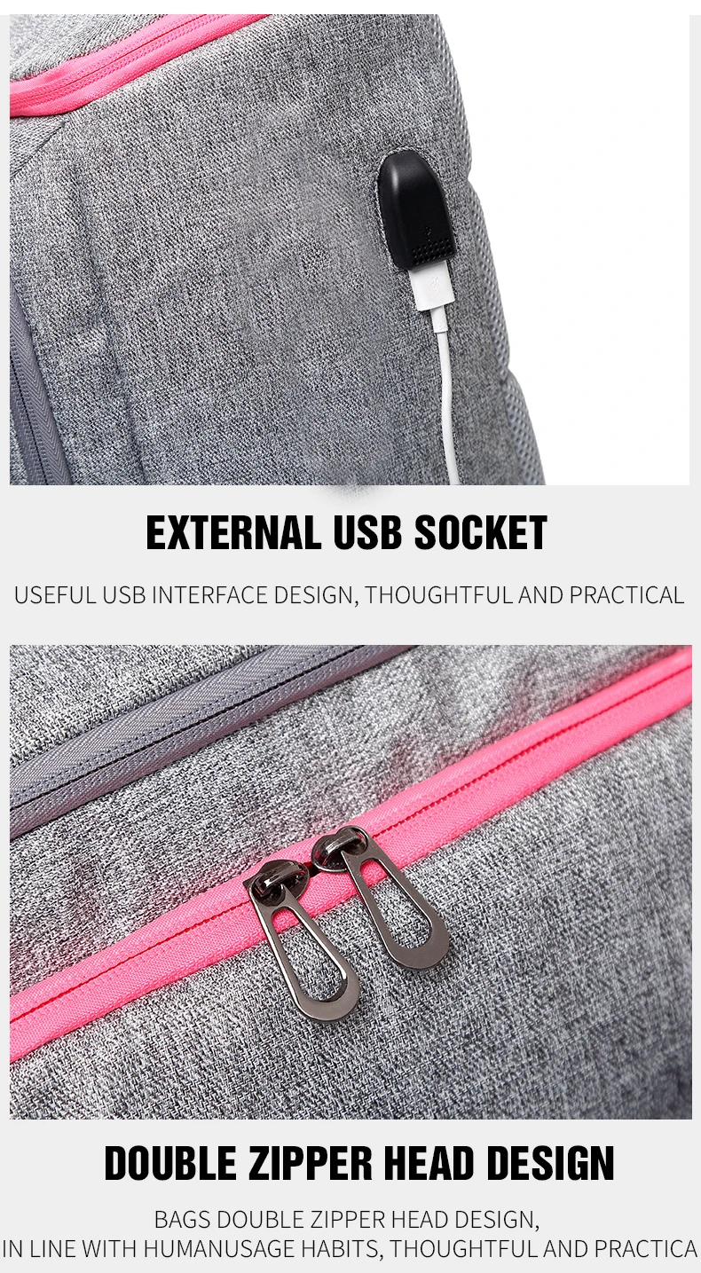 USB зарядка 15-17 дюймов Большой рюкзак для ноутбука, прочные туристические спортивные школьные сумки Сумка для ноутбука, бизнес, уличный рюкзак