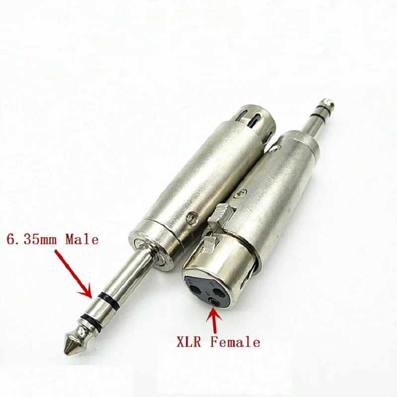 XLR 3Pin гнездо до 6 35 мм штекер Адаптер 2/3 полюсный динамик разъемы аудио шнур Mic