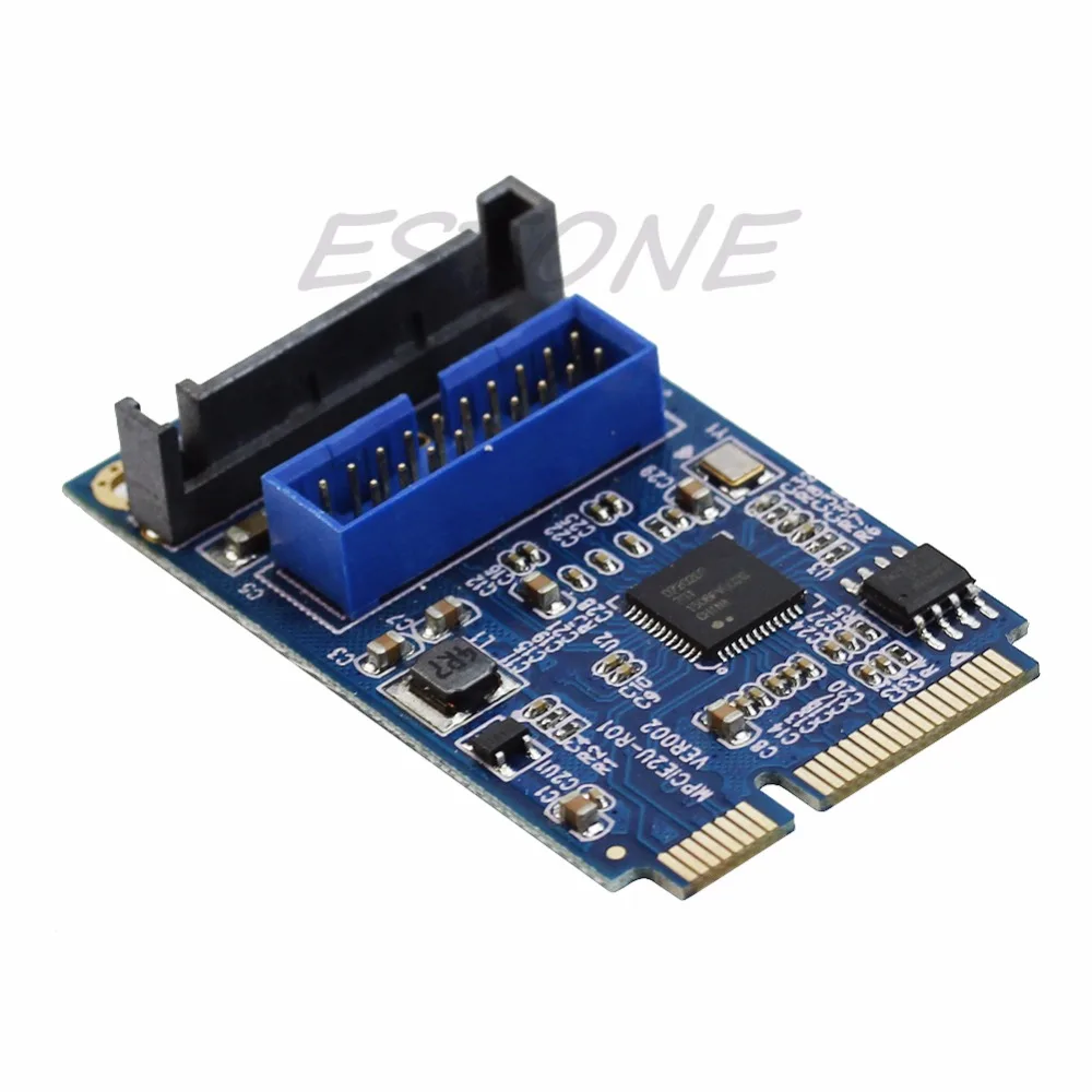 BGEKTOTH Mini PCI-E-19-pin USB 3,0 Dual SATA карты расширения адаптер